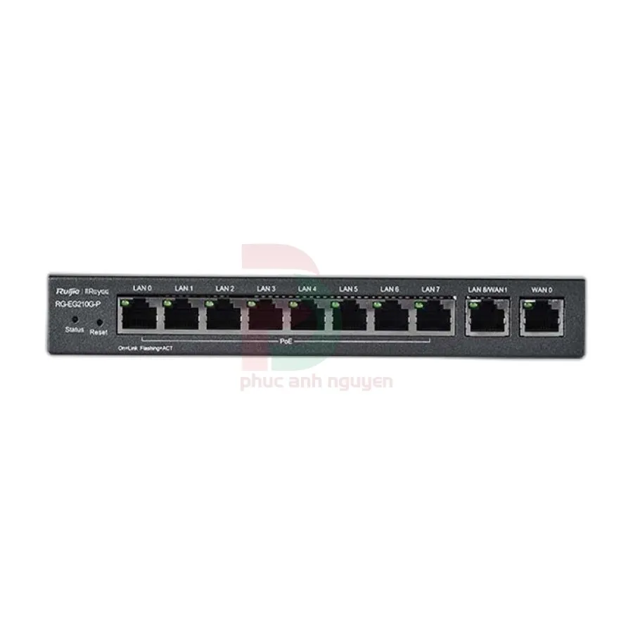 Router cân bằng tải Ruijie RG-EG210G-P 10 cổng Gigabit PoE Router cân bằng tải Ruijie RG-EG210G-P 10 cổng Gigabit PoE