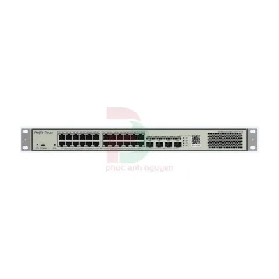Layer 2 Smart Managed PoE Switch 24 Cổng 10/100/1000BASE-T Ruijie RG-NBS3100-24GT4SFP-P-V2