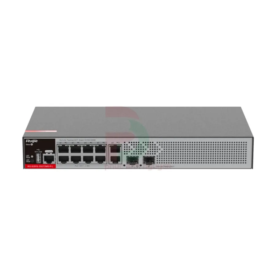 10-port 10/100/1000BASE-T PoE+2-port 2.5GE/1GE SFP Ruijie RG-S2915-10GT2MS-P-L