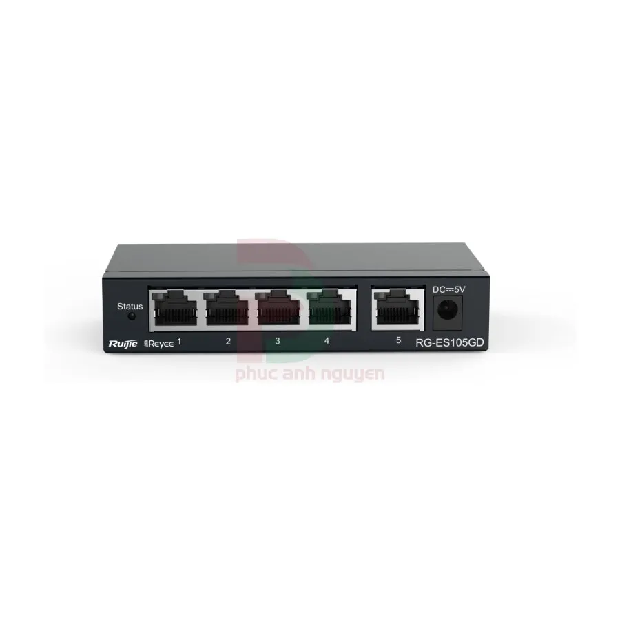 Unmanaged switch 5 cổng 10/100/1000 BASE-T Ruijie RG-ES105GD Unmanaged switch 5 cổng 10/100/1000 BASE-T Ruijie RG-ES105GD – ảnh 2