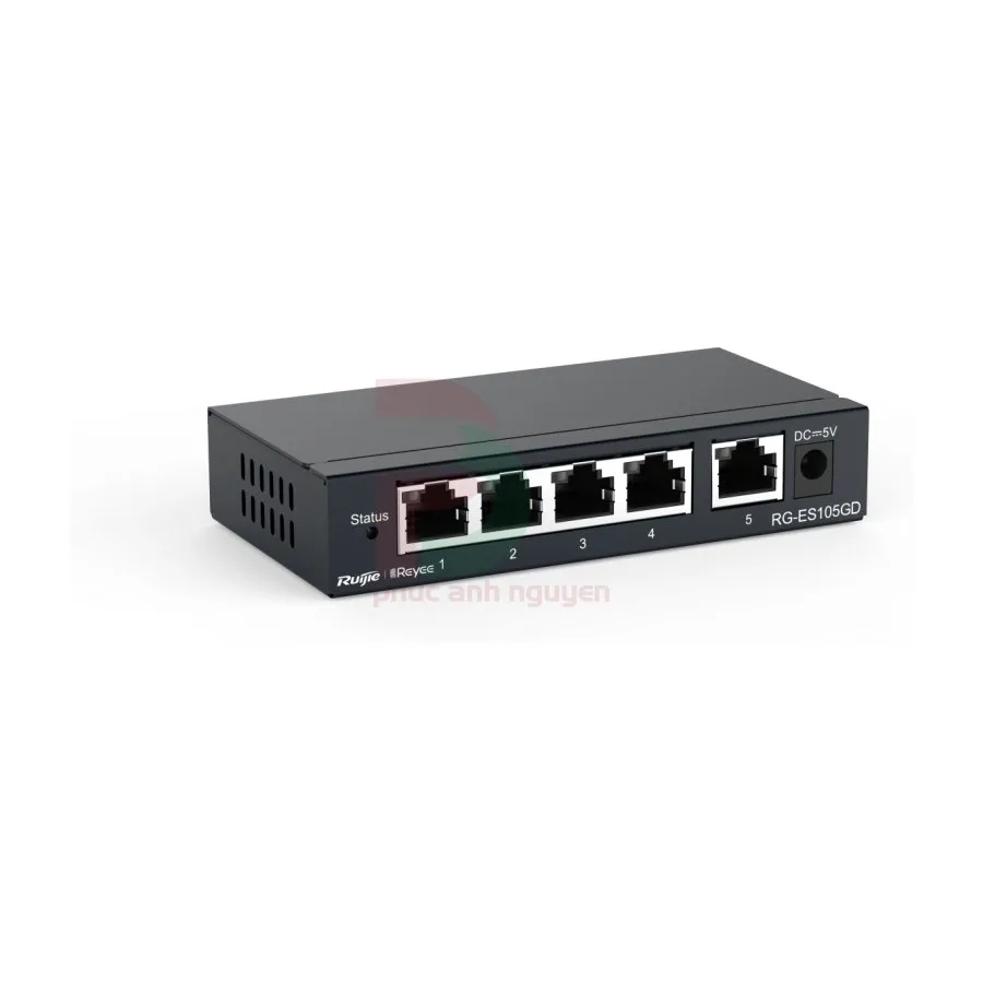 Unmanaged switch 5 cổng 10/100/1000 BASE-T Ruijie RG-ES105GD Unmanaged switch 5 cổng 10/100/1000 BASE-T Ruijie RG-ES105GD – ảnh 3