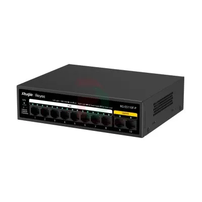 Unmanaged switch 8 cổng 10/100 BASE-T PoE/PoE Ruijie RG-ES110F-P