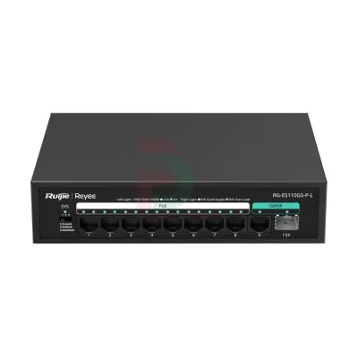 Unmanaged switch 8 cổng 10/100/1000 BASE-T PoE/PoE Ruijie RG-ES110GS-P-L