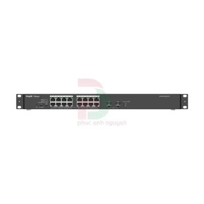 Unmanaged switch 16 cổng 10/100/1000 BASE-T PoE/PoE Ruijie RG-ES118GS-P-L