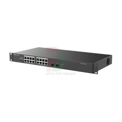 Unmanaged switch 16 cổng 10/100/1000 BASE-T PoE/PoE Ruijie RG-ES118GS-P-L