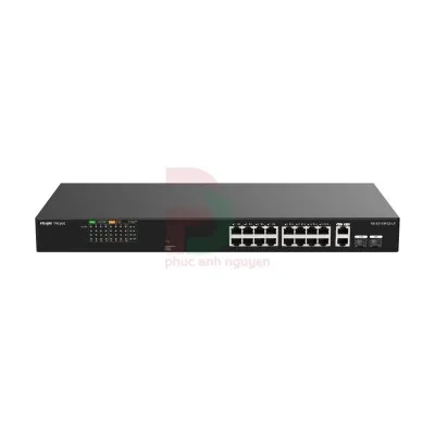 Unmanaged switch 16 cổng 10/100 BASE-T PoE/PoE Ruijie RG-ES118FGS-LP