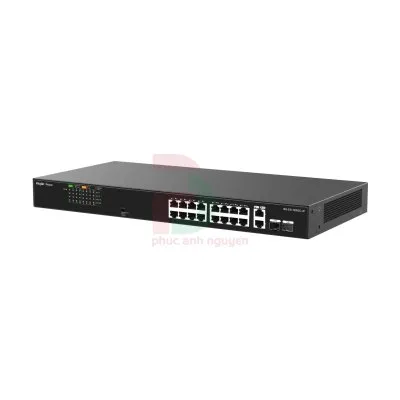 Unmanaged switch 16 cổng 10/100 BASE-T PoE/PoE Ruijie RG-ES118FGS-LP