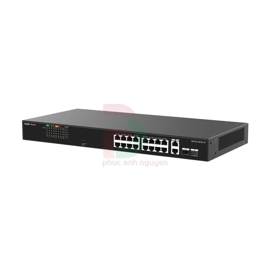 Unmanaged switch 16 cổng 10/100 BASE-T PoE/PoE Ruijie RG-ES118FGS-LP Unmanaged switch 16 cổng 10/100 BASE-T PoE/PoE Ruijie RG-ES118FGS-LP – ảnh 3