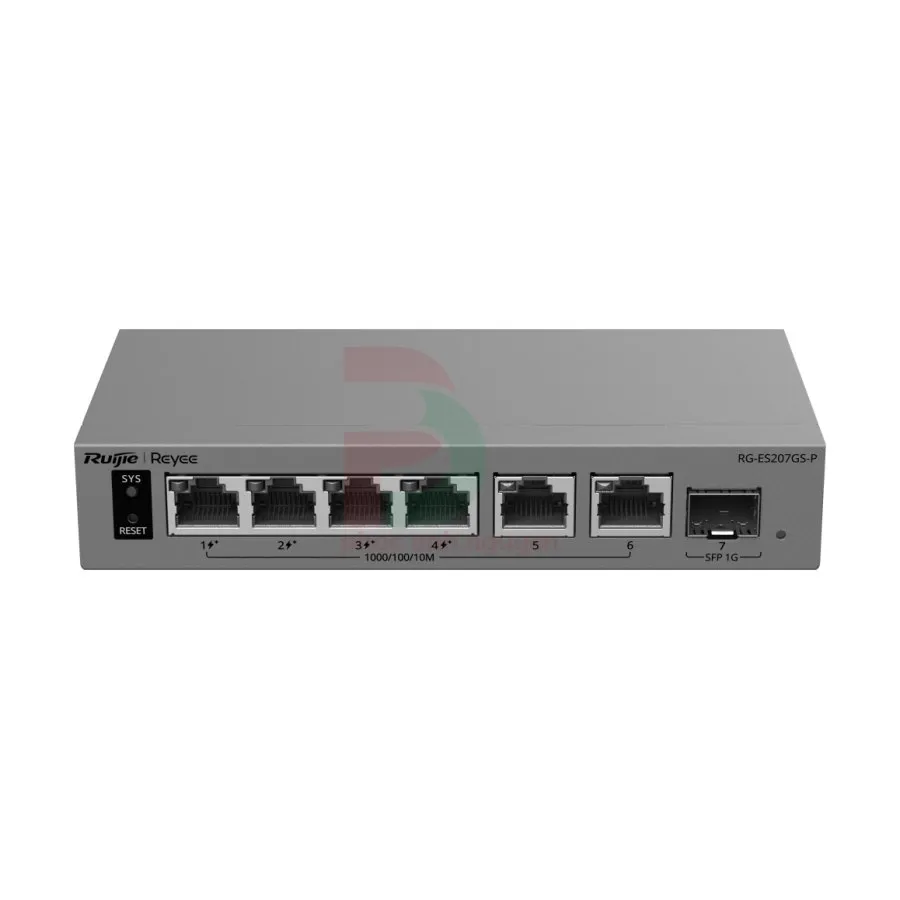 Switch Thông minh quản lý qua cloud 04 cổng Ruijie RG-ES207GS-P Switch Thông minh quản lý qua cloud 04 cổng Ruijie RG-ES207GS-P