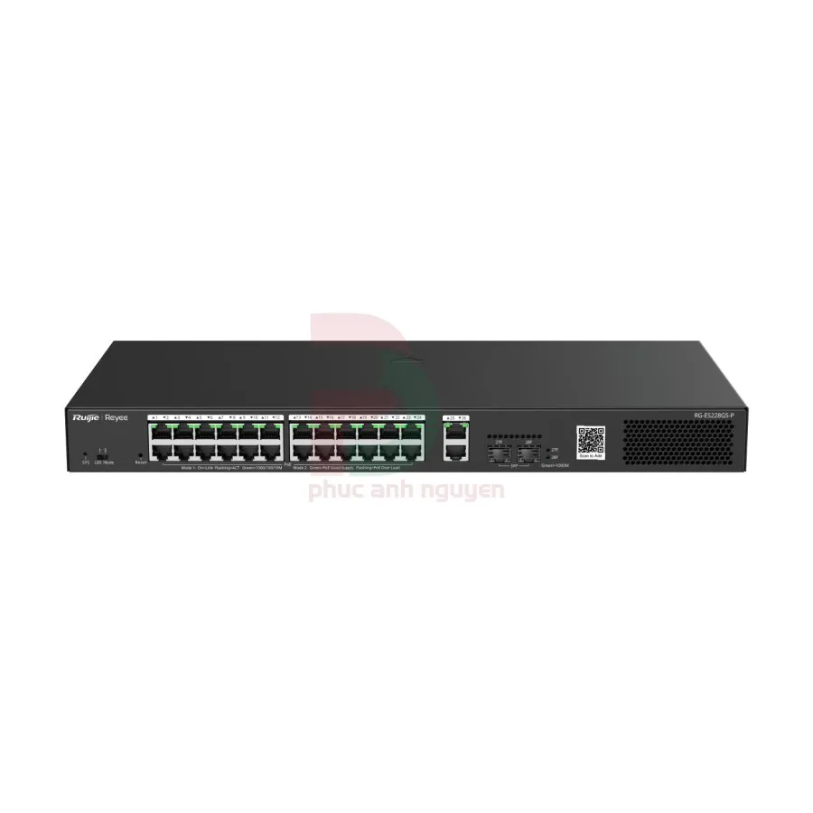 Layer 2 Smart Managed PoE Switch 28 Cổng 10/100/1000BASE-T Ruijie RG-ES228GS-P Layer 2 Smart Managed PoE Switch 28 Cổng 10/100/1000BASE-T Ruijie RG-ES228GS-P – ảnh 2