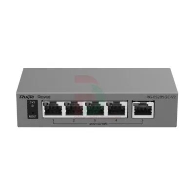 Switch quản lý thông minh 5 cổng Gigabit không Ruijie RG-ES205GC-V2