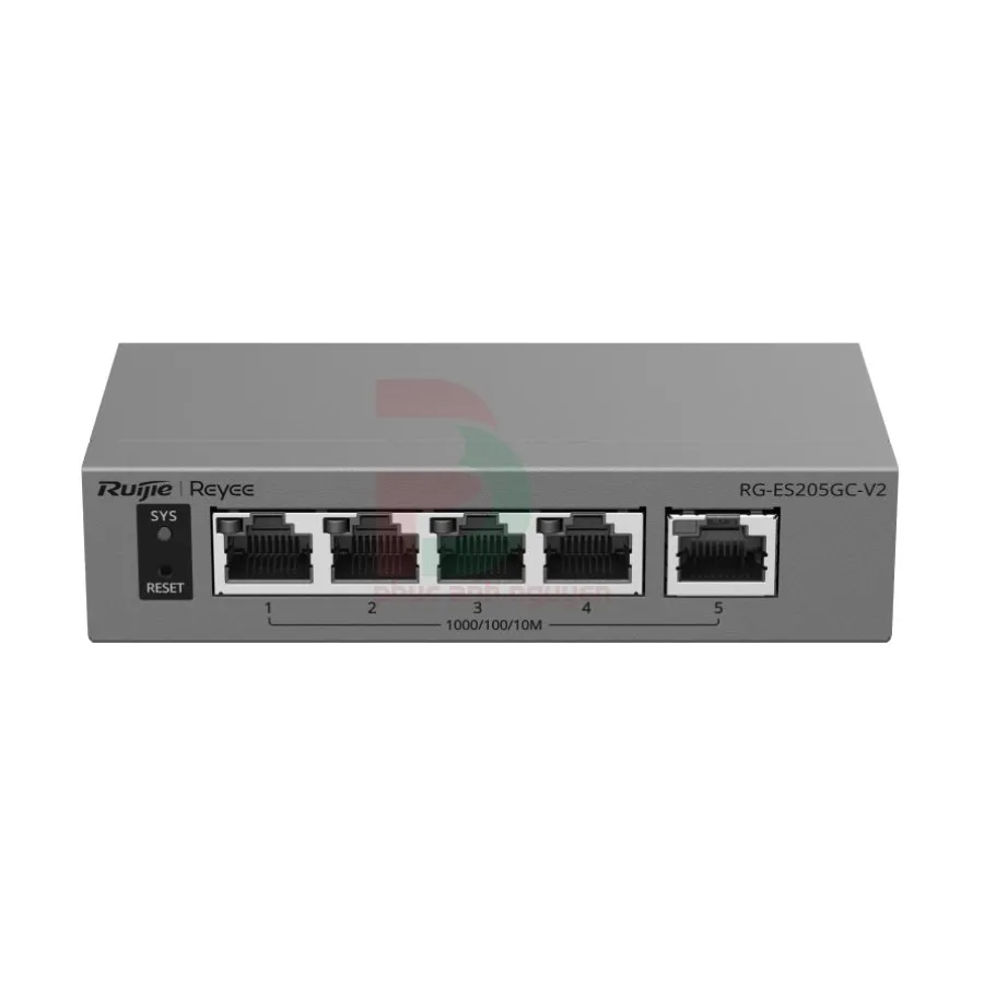 Switch quản lý thông minh 5 cổng Gigabit không Ruijie RG-ES205GC-V2 Switch quản lý thông minh 5 cổng Gigabit không Ruijie RG-ES205GC-V2