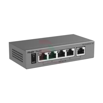 Switch quản lý thông minh 5 cổng Gigabit không Ruijie RG-ES205GC-V2