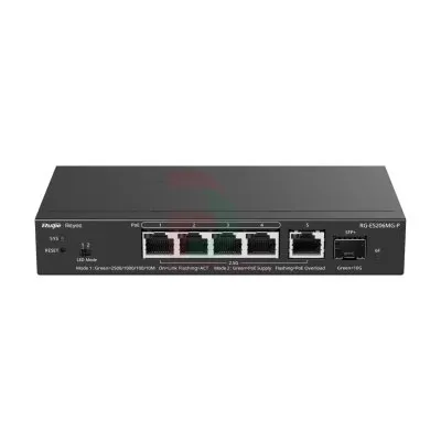 Layer 2 Smart Managed PoE Switch 5 cổng 2.5G Ruijie RG-ES206MG-P
