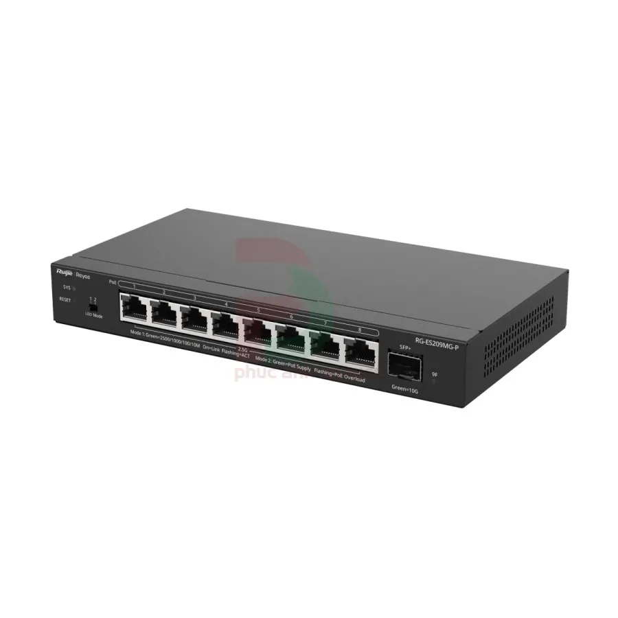 Layer 2 Smart Managed PoE Switch 8 cổng 2.5G Ruijie RG-ES209MG-P Layer 2 Smart Managed PoE Switch 8 cổng 2.5G Ruijie RG-ES209MG-P – ảnh 3
