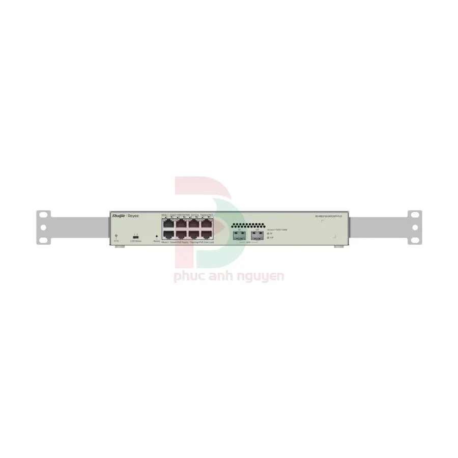 Layer 2 Smart Managed PoE Switch 8 Cổng 10/100/1000BASE-T Ruijie RG-NBS3100-8GT2SFP-P-V2 Layer 2 Smart Managed PoE Switch 8 Cổng 10/100/1000BASE-T Ruijie RG-NBS3100-8GT2SFP-P-V2