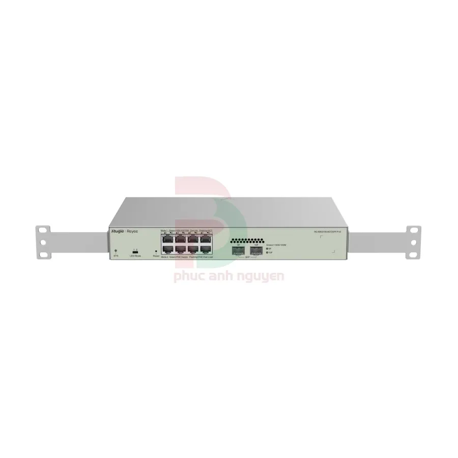 Layer 2 Smart Managed PoE Switch 8 Cổng 10/100/1000BASE-T Ruijie RG-NBS3100-8GT2SFP-P-V2 Layer 2 Smart Managed PoE Switch 8 Cổng 10/100/1000BASE-T Ruijie RG-NBS3100-8GT2SFP-P-V2 – ảnh 2