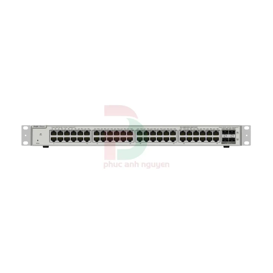 Layer 2 Smart Managed Switch 48 Cổng 10/100/1000BASE-T Ruijie RG-NBS3200-48GT4XS Layer 2 Smart Managed Switch 48 Cổng 10/100/1000BASE-T Ruijie RG-NBS3200-48GT4XS