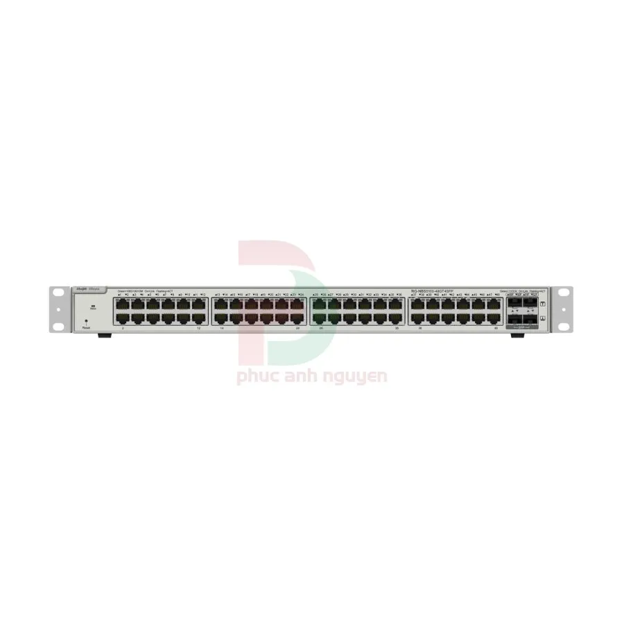 Layer 3 Smart Managed Switch 48 Cổng 10/100/1000BASE-T Ruijie RG-NBS5100-48GT4SFP Layer 3 Smart Managed Switch 48 Cổng 10/100/1000BASE-T Ruijie RG-NBS5100-48GT4SFP